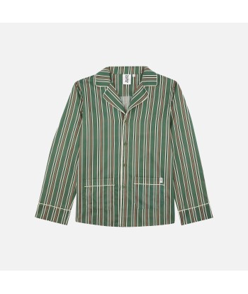 Les Girls Les Boys Boys PJ Top - Green Stripe les ligaments