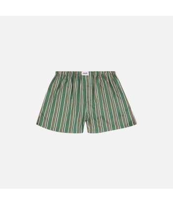 Les Girls Les Boys Woven Boxer - Green Stripe pas cher