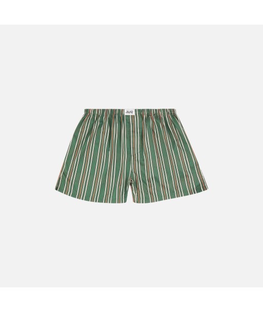 Les Girls Les Boys Woven Boxer - Green Stripe pas cher