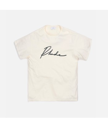 Rhude Graphic Tee Logo Script - White meilleur choix