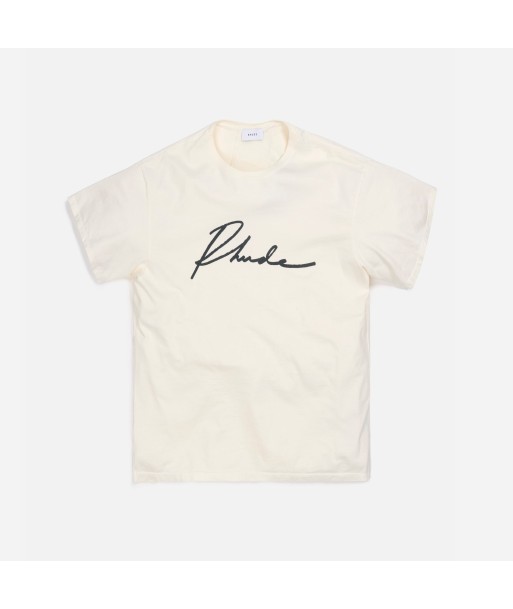 Rhude Graphic Tee Logo Script - White meilleur choix