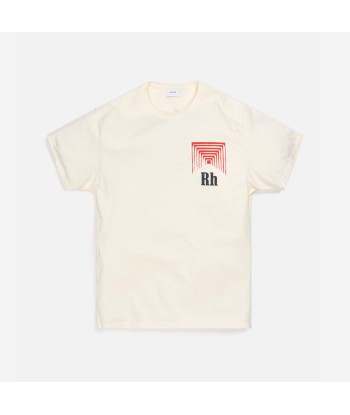 Rhude Graphic Tee Box Perspective - White / Red Venez acheter