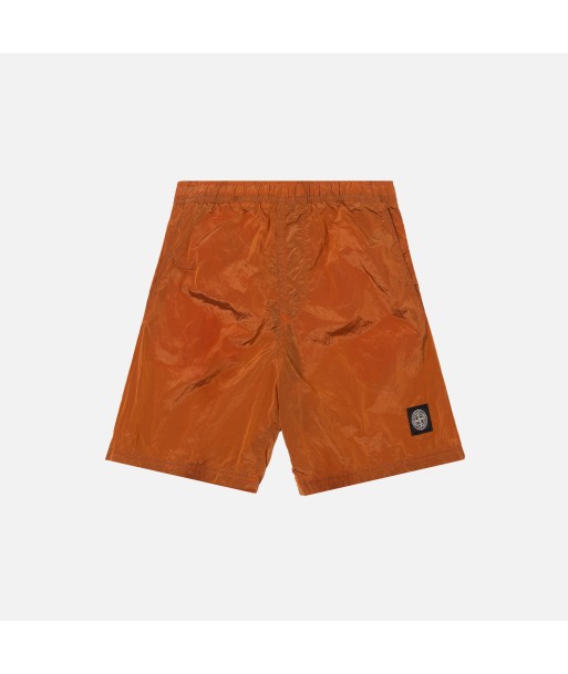 Stone Island Nylon Metal Mid Length Garment Dyed Logo Swim Shorts - Orange vous aussi creer 