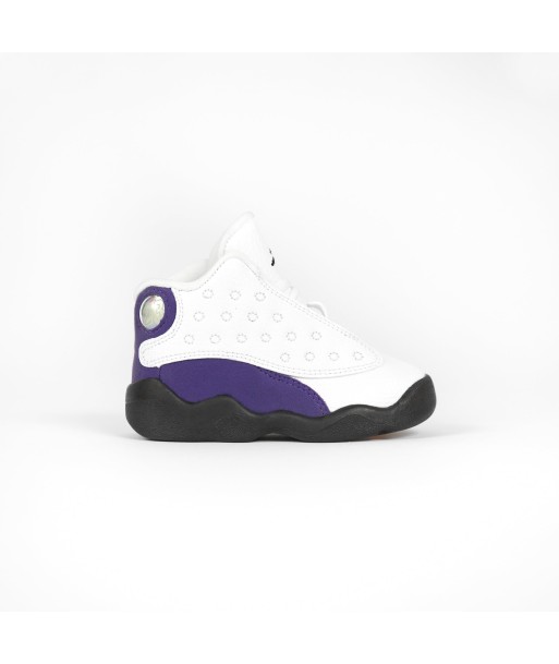 Nike TD Air Jordan 13 Retro - White / Black / Purple / University Gold les ligaments