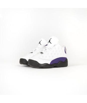 Nike TD Air Jordan 13 Retro - White / Black / Purple / University Gold les ligaments