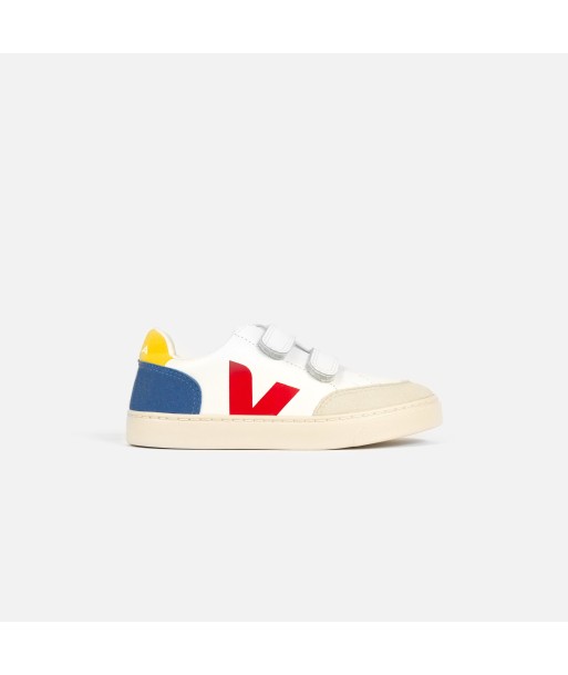 Veja Pre-School V-12 Leather - Extra White / Multicolor / Indigo prix